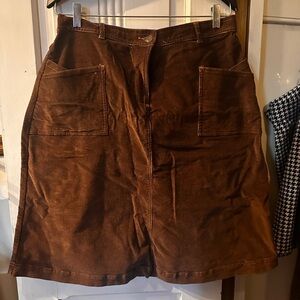 Corduroy a-line midi skirt